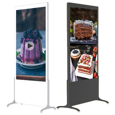 Ultra Thin Floor Standing Advertising Display Digital Signage For Supermarket