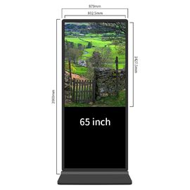 Floor Standing Digital Display 65 Inch With Capacitive Touch I3 For Hotel