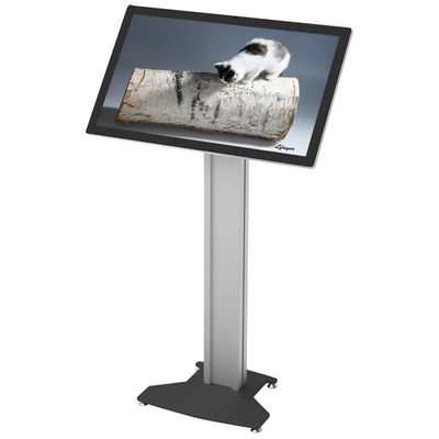Aluminum Alloy Frame Wmv 60Hz Floor Standing Touch Screen Digital Signage