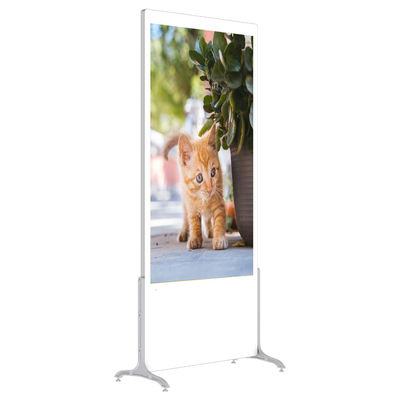 Ultra Thin Floor Standing Advertising Display Digital Signage For Supermarket