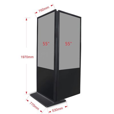 Floor Standing LCD Totem Double Side Digital Signage Advertising Display Screen