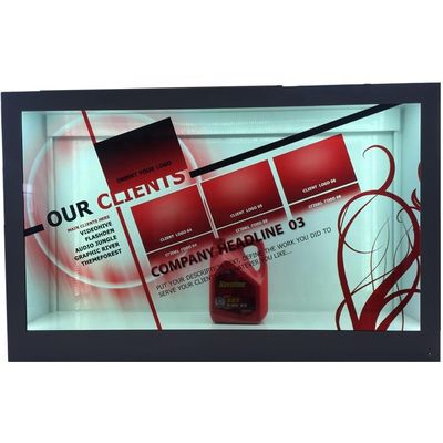 65&quot; 4K LCD Advertising Transparent Showcase Display Box Digital Signage