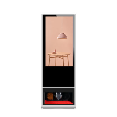 Lcd Elevator Digital Signage Advertising Display With Shoe Shinning Cleaning Kiosk