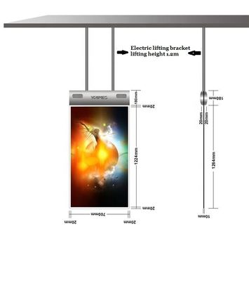 55'' Indoor Advertising Lcd Hanging Digital Signage Double Sided