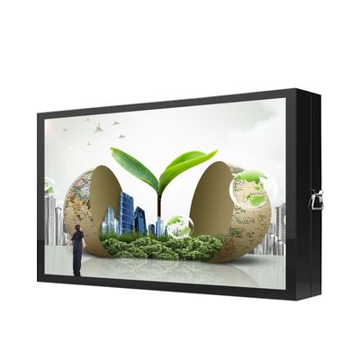 Anti Glare Glass IP65 Digital Advertising Signage Outdoor Wall Mounted