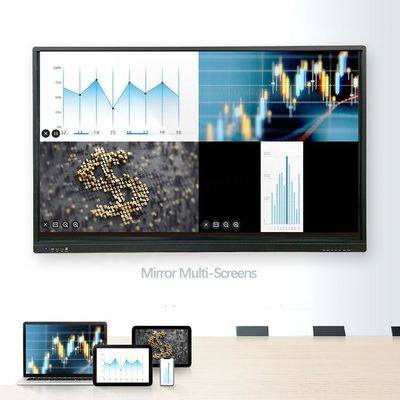Aluminum Alloy Infrared Touch Lcd Wall Mounted Interactive Whiteboard I3 I5 I7