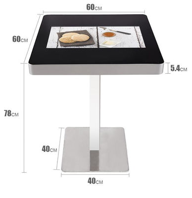 22 Inch Bar Coffee Table Touch Screen Advertising Kiosk Display T Type