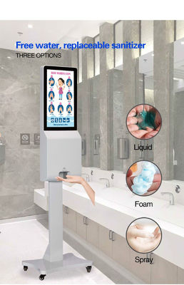 Automatic Hand Sanitizer Dispenser Advertising Lcd Digital Signage 21.5 Inch