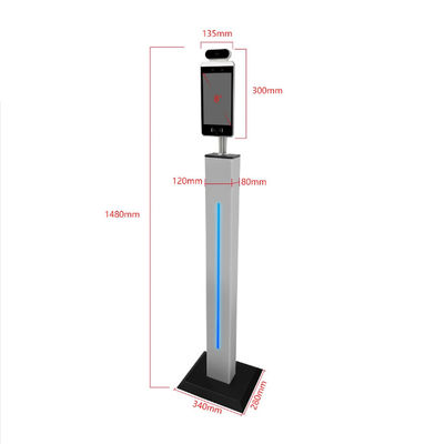 8 Inch Infrared LCD Body Temperature Measurement Kiosk With Face Recognition