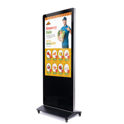 LCD Movable Touch Screen Digital Signage Advertising Kiosk Floor Standing