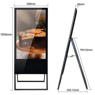 32 Inch TFT LCD Portable Digital Signage Poster / Android Indoor Digital Signage Displays