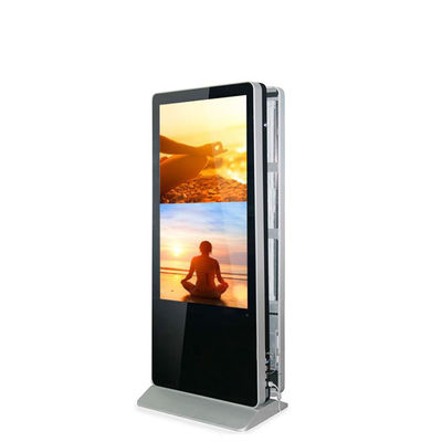 3000cd/M2 Double Side Portable Digital Signage Display 49 55 Inch