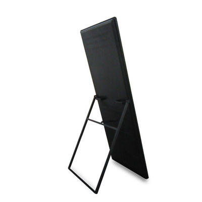 49 Inch Freestanding Digital Displays Aluminum Frame With Tempered Glass Surface