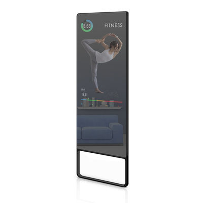 43 Inch Fitness AI Connect Portable Digital Signage Moving Magic Mirror For Home Exercise