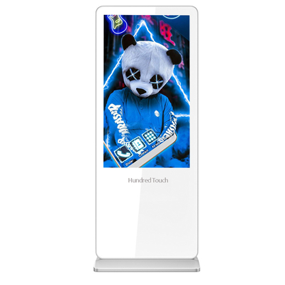 Freestanding 32 Inch Android Advertising Digital Posters With Infrared Touch USB Plug And Play