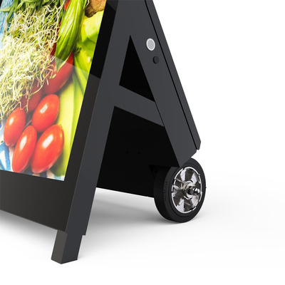 43 Inch Moveable Digital Kiosk Signage Battery Powered Outdoor Advertisement Board