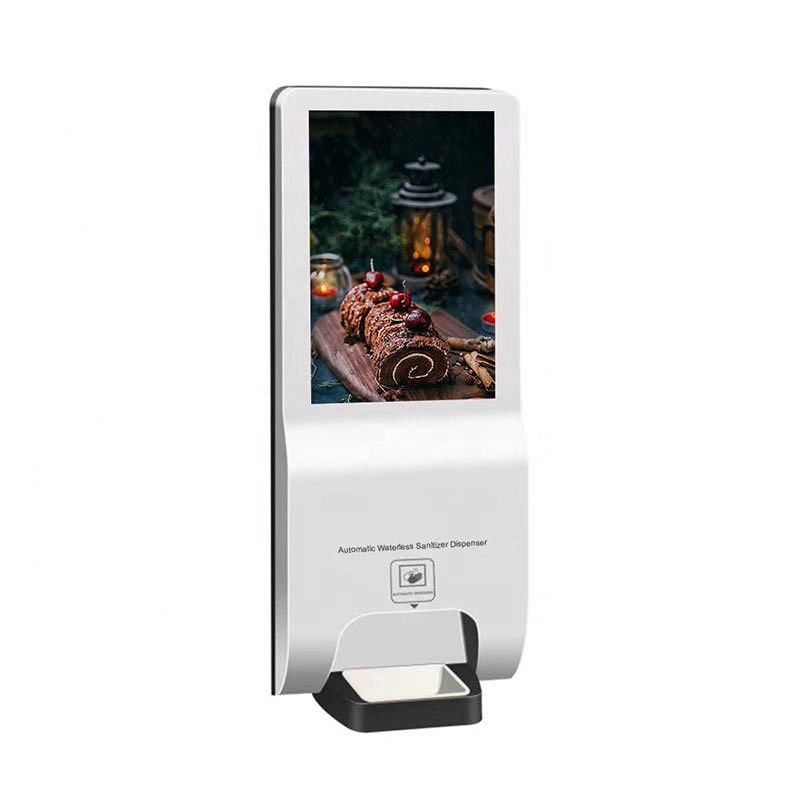 Floor Standing Digital Signage 21.5'' Touchless Hand Sanitizer Dispenser Display