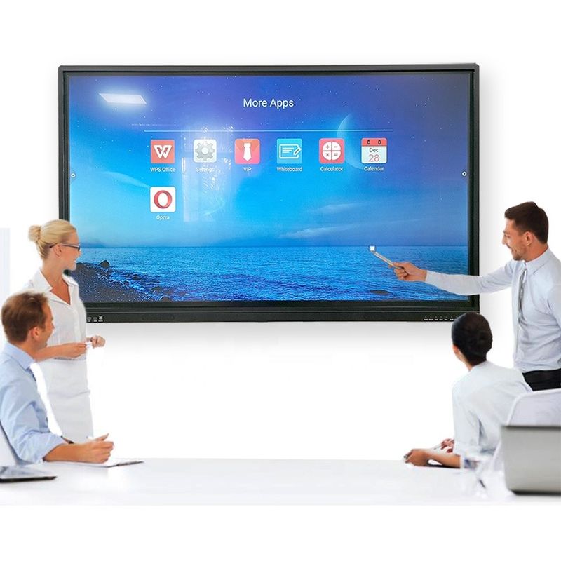 Aluminum Alloy Infrared Touch Lcd Wall Mounted Interactive Whiteboard I3 I5 I7