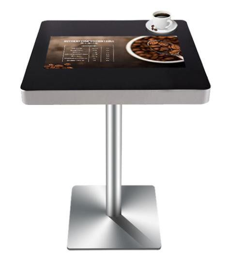 22 Inch Bar Coffee Table Touch Screen Advertising Kiosk Display T Type