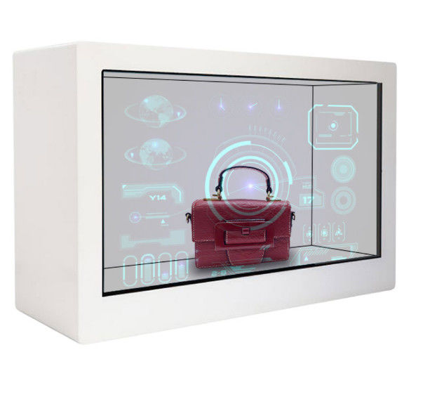 55 Inch LCD Smart Digital Transparent Display Showcase 450cd/M2