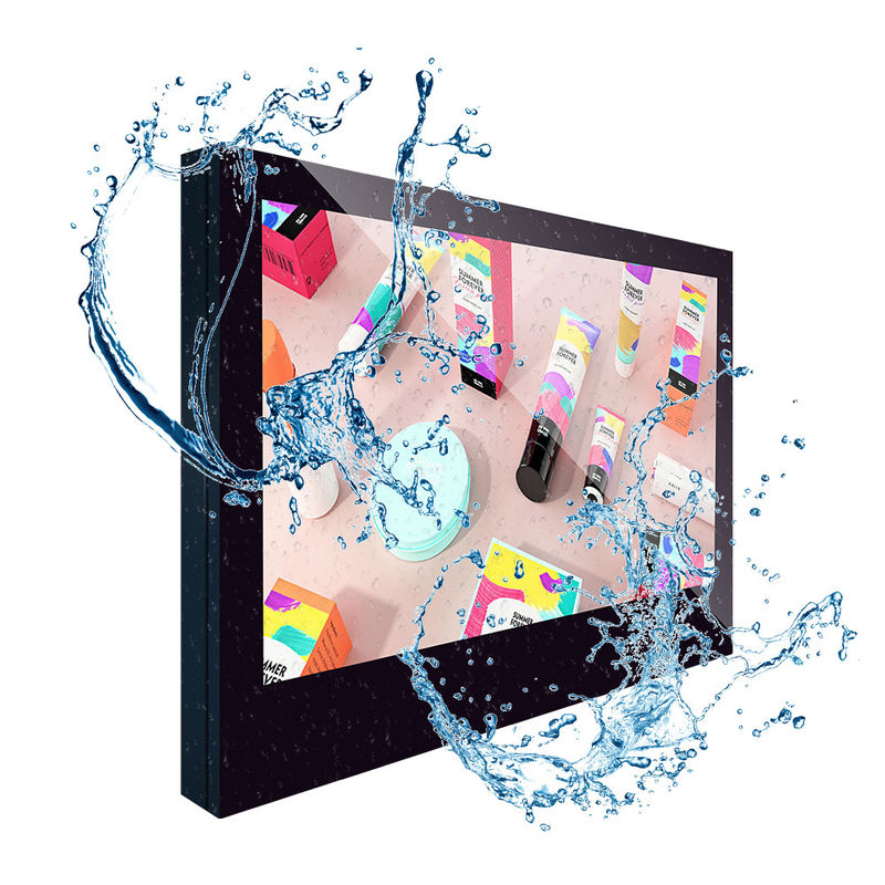 4K FHD IP65 Waterproof Wall Mounted LCD Digital Signage With Capacitive Touch